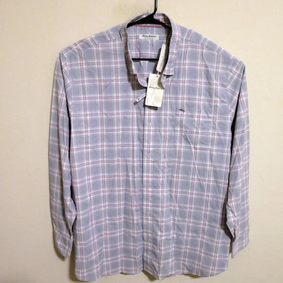 Tommy Bahama Shirt Mens 4XLT New Siesta Key Short Sleeve Button Performance Blue